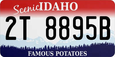 ID license plate 2T8895B
