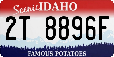 ID license plate 2T8896F