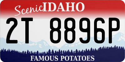 ID license plate 2T8896P