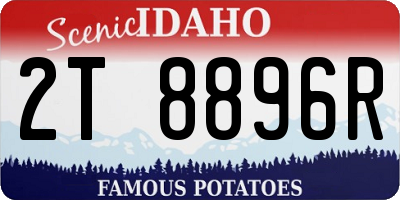 ID license plate 2T8896R