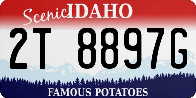 ID license plate 2T8897G
