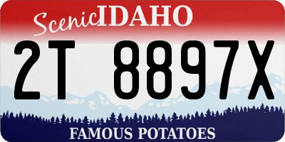 ID license plate 2T8897X