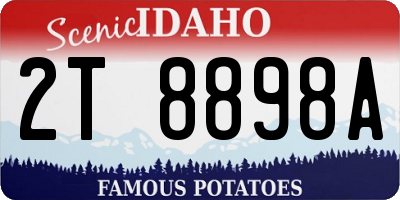 ID license plate 2T8898A