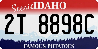ID license plate 2T8898C