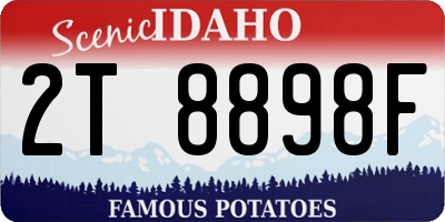 ID license plate 2T8898F