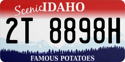 ID license plate 2T8898H