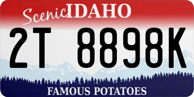 ID license plate 2T8898K