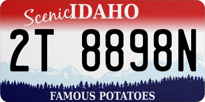 ID license plate 2T8898N