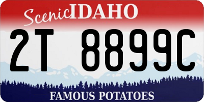 ID license plate 2T8899C