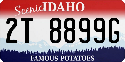 ID license plate 2T8899G
