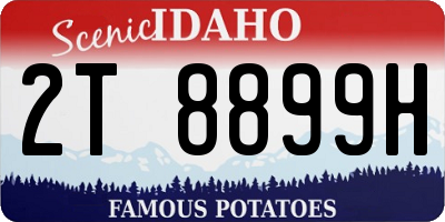 ID license plate 2T8899H