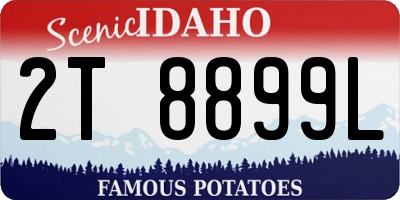 ID license plate 2T8899L