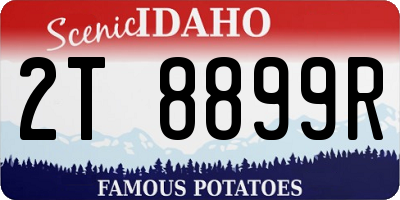 ID license plate 2T8899R