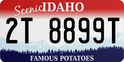 ID license plate 2T8899T