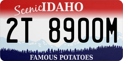 ID license plate 2T8900M