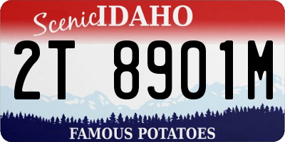 ID license plate 2T8901M