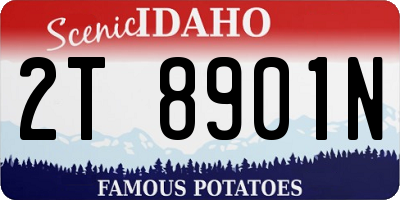 ID license plate 2T8901N