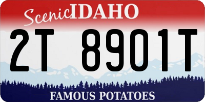 ID license plate 2T8901T