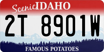 ID license plate 2T8901W