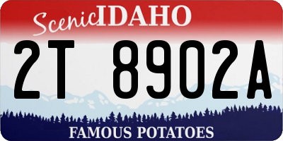 ID license plate 2T8902A