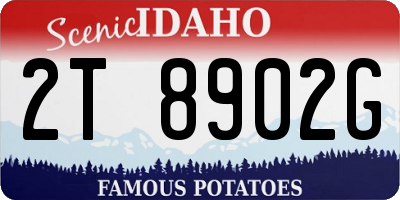 ID license plate 2T8902G