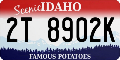 ID license plate 2T8902K