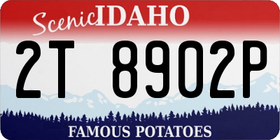 ID license plate 2T8902P