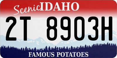 ID license plate 2T8903H