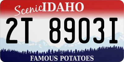 ID license plate 2T8903I