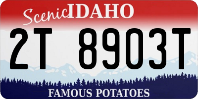 ID license plate 2T8903T