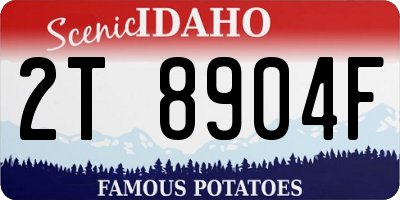 ID license plate 2T8904F
