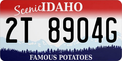 ID license plate 2T8904G