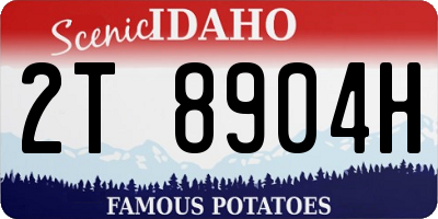 ID license plate 2T8904H