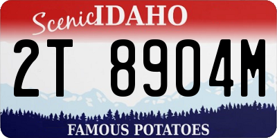 ID license plate 2T8904M