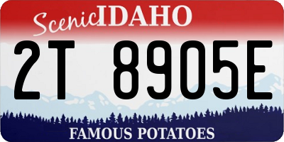 ID license plate 2T8905E