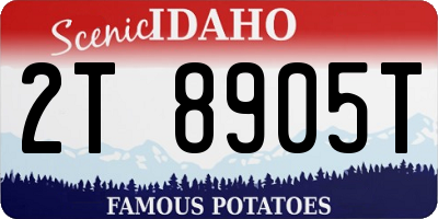ID license plate 2T8905T