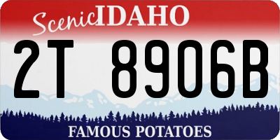 ID license plate 2T8906B