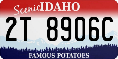 ID license plate 2T8906C