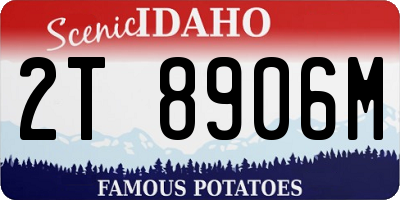 ID license plate 2T8906M
