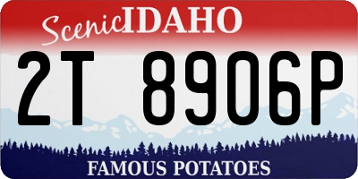 ID license plate 2T8906P