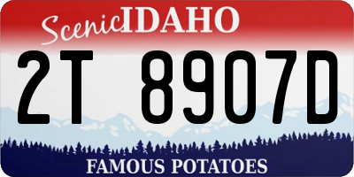 ID license plate 2T8907D
