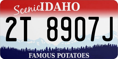 ID license plate 2T8907J