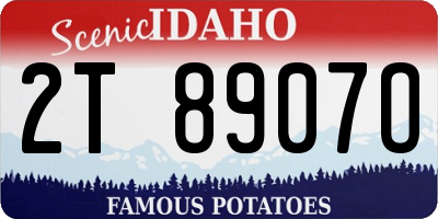 ID license plate 2T8907O