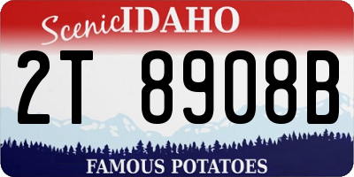 ID license plate 2T8908B