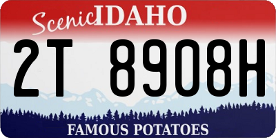 ID license plate 2T8908H