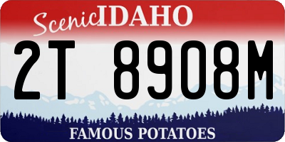 ID license plate 2T8908M