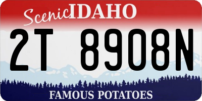 ID license plate 2T8908N