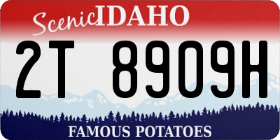 ID license plate 2T8909H
