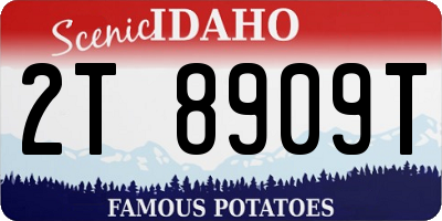 ID license plate 2T8909T