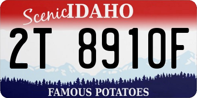 ID license plate 2T8910F
